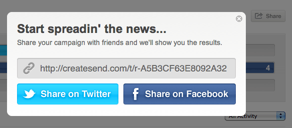 Link generator to share on Twitter or Facebook