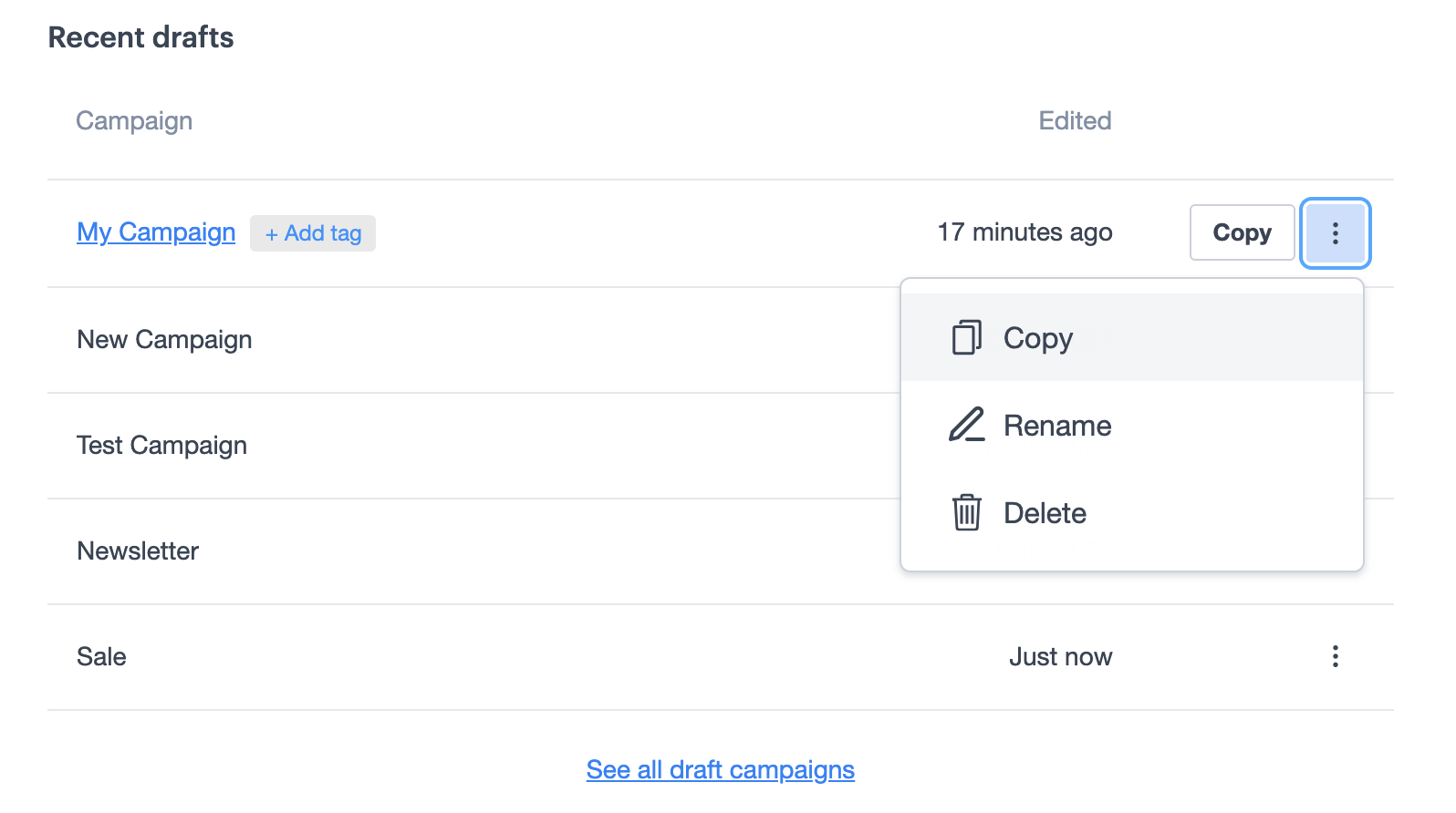 Copying a campaign