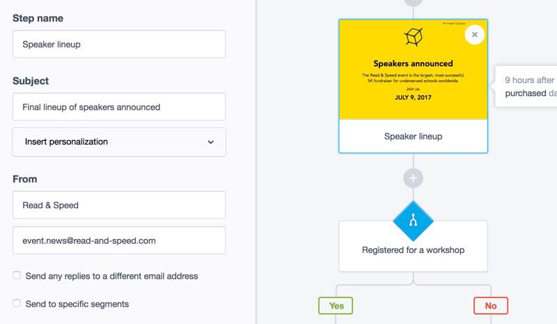 Email sender details in journey designer