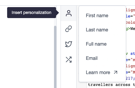 Insert personalization