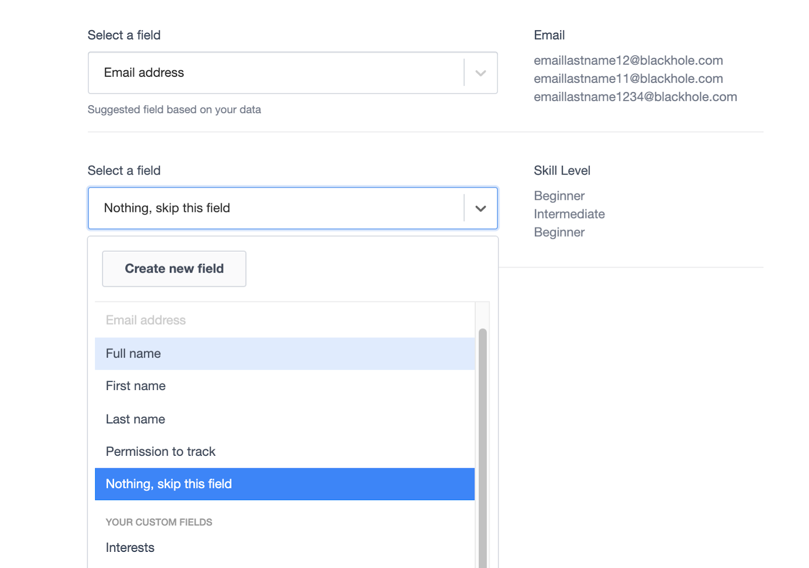 A new text field