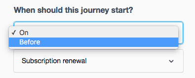 Send on or before the custom field date?