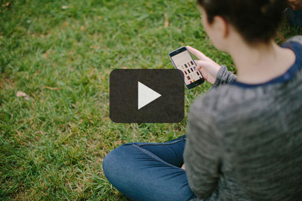 An image with a play button overlay